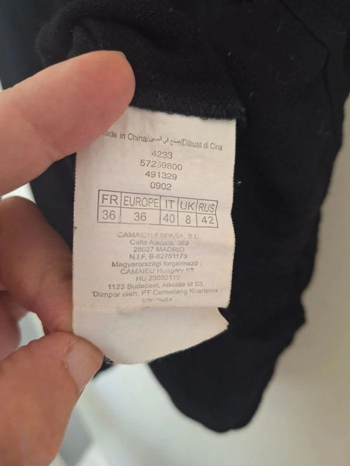 Muito bonito vestido preto Camaïeu tamanho 36 – photo 3